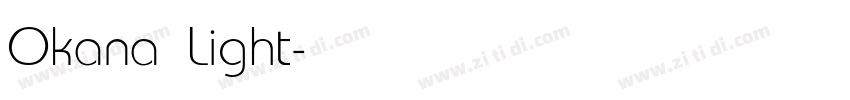 Okana Light字体转换